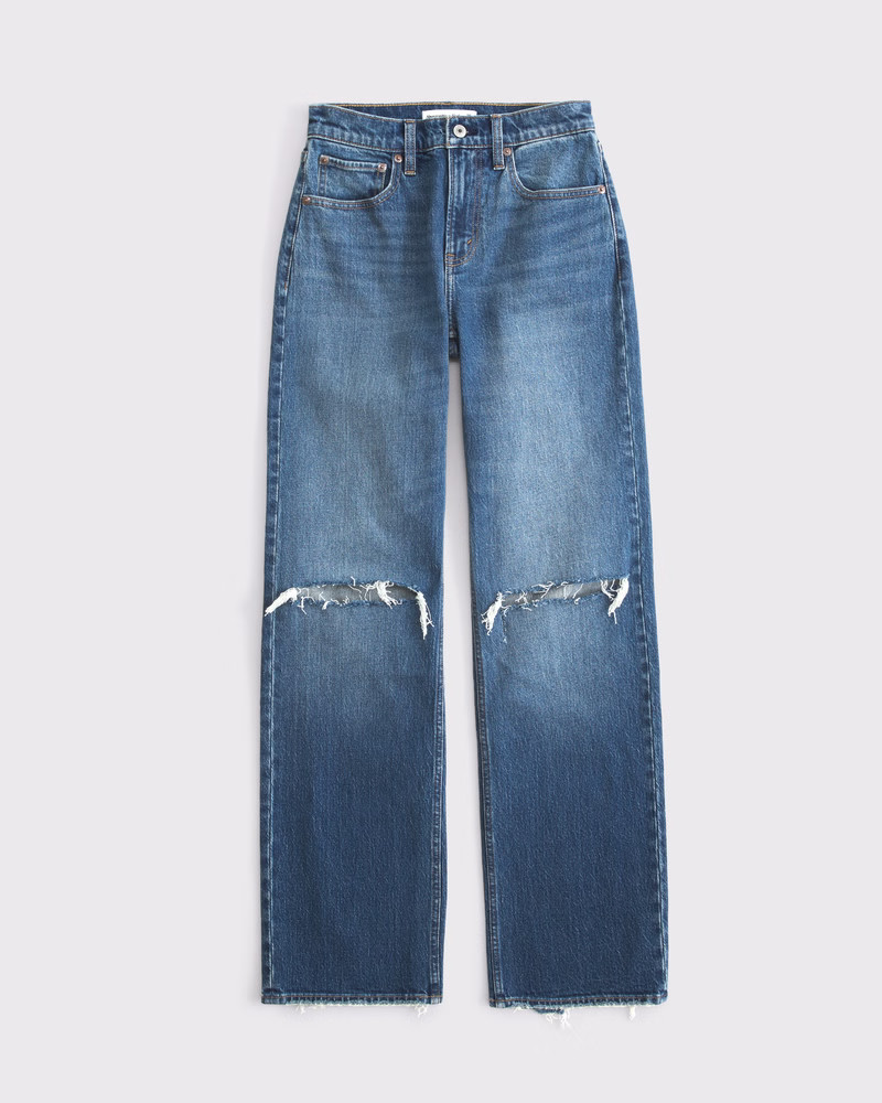 Curve Love High Rise 90s Relaxed Jean | Abercrombie & Fitch (US)