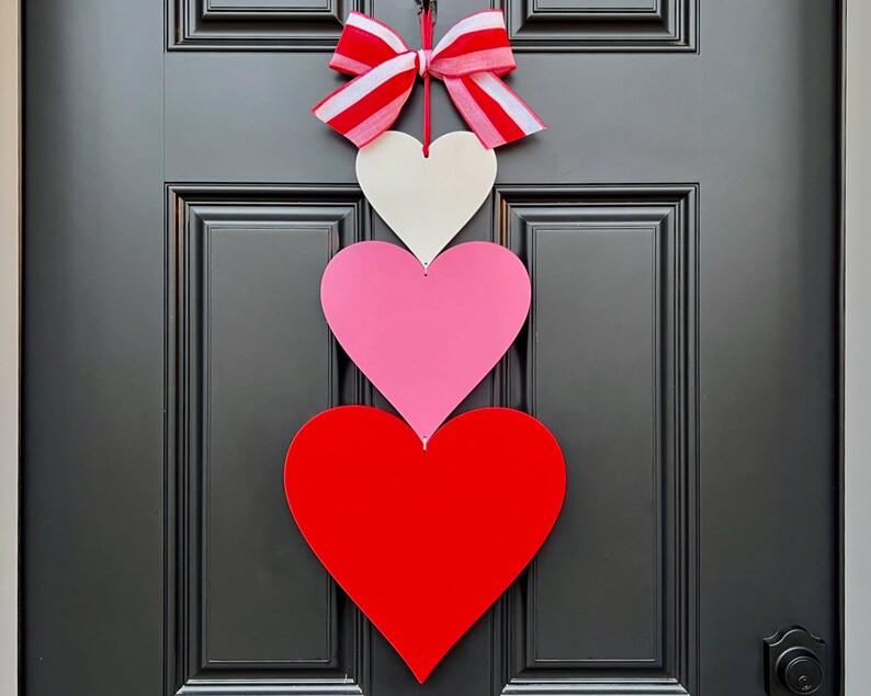 Valentine Wreath - Heart Door Hanger - Heart Wreath - Valentine Door Hanger | Etsy (US)