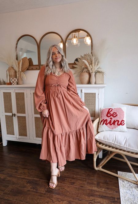 Pink blush haul! Valentine’s Day outfit inspo, maxi dress. Comes in maternity sizes also! Use code:MICAH.JULIET25OFF FOR 25% off your entire purchase! 
Size: small, non maternity. 

#LTKbump #LTKunder100 #LTKSale