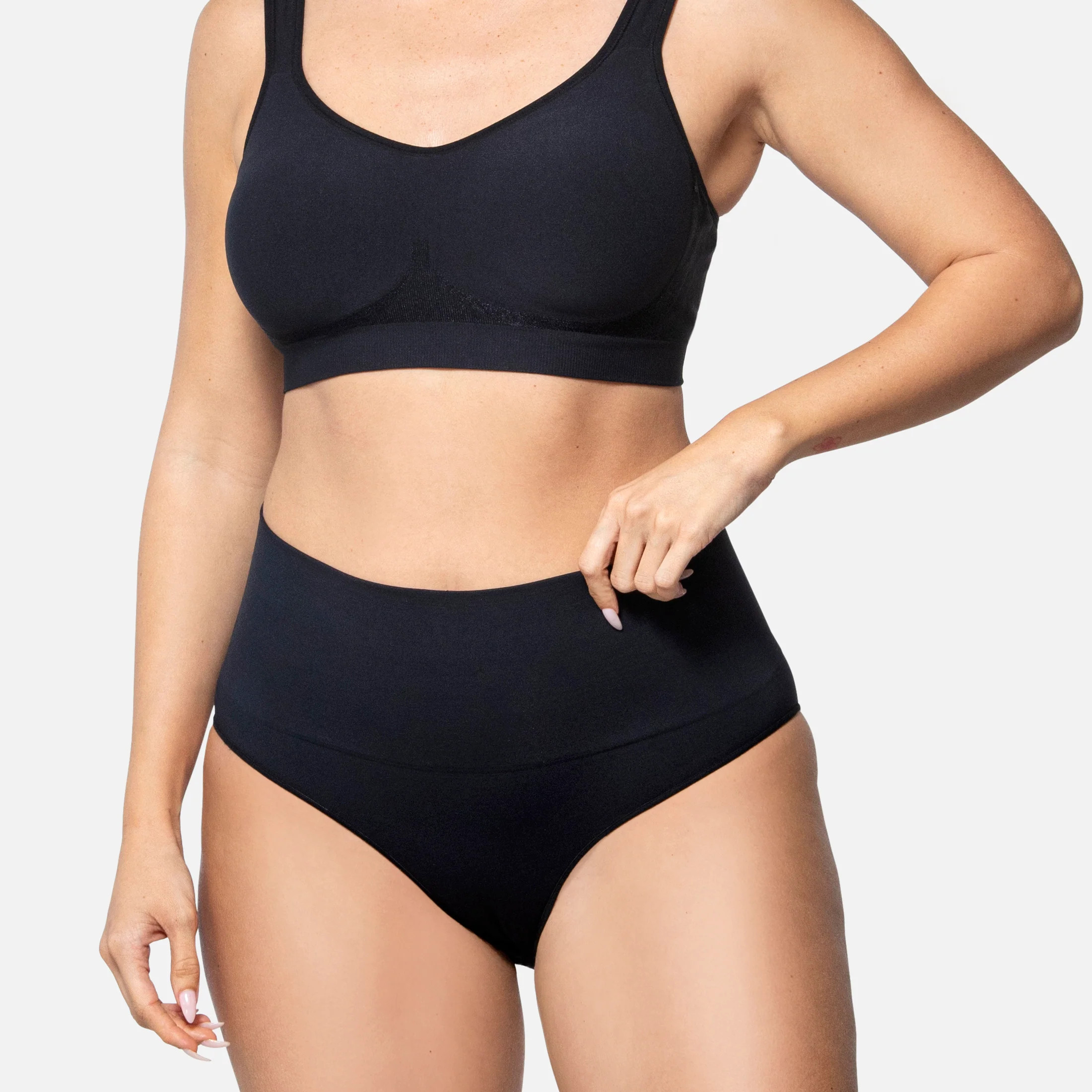308 Smoothing At Waist Brief in Black \u2013 No VPL Seamless Underwear | Underoutfit | Underoutfit