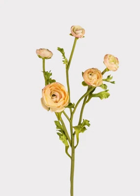 Real Touch Faux Ranunculus in Peach - 21.5" | Afloral