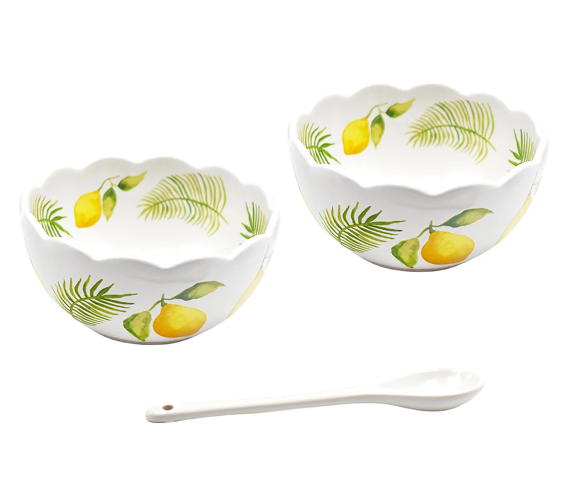 Temp-tations Seasonal S/2 Ruffled Ramkeins with Spoon | QVC