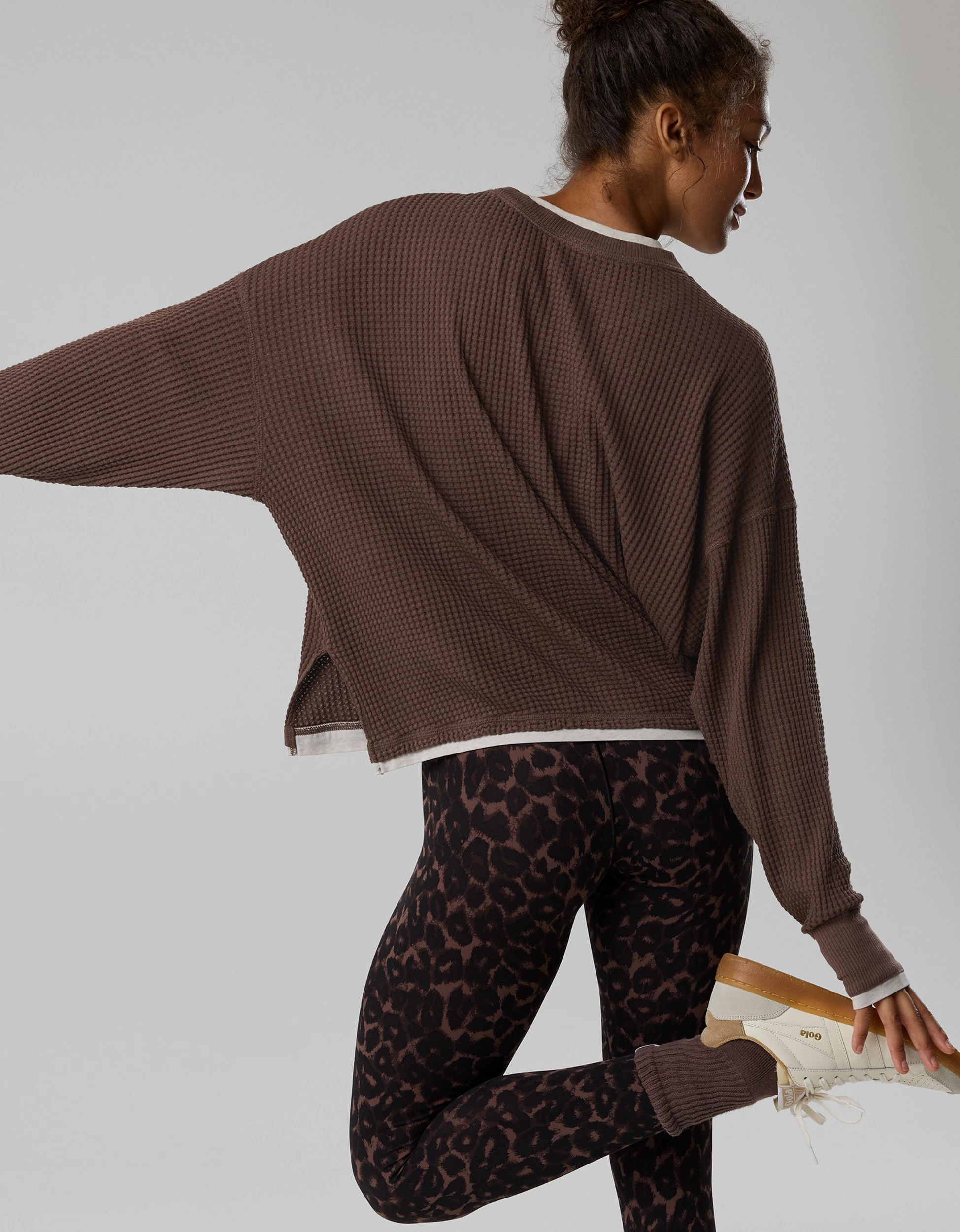 OFFLINE By Aerie Wow! Waffle Layered Long Sleeve T-Shirt | American Eagle Outfitters (US & CA)