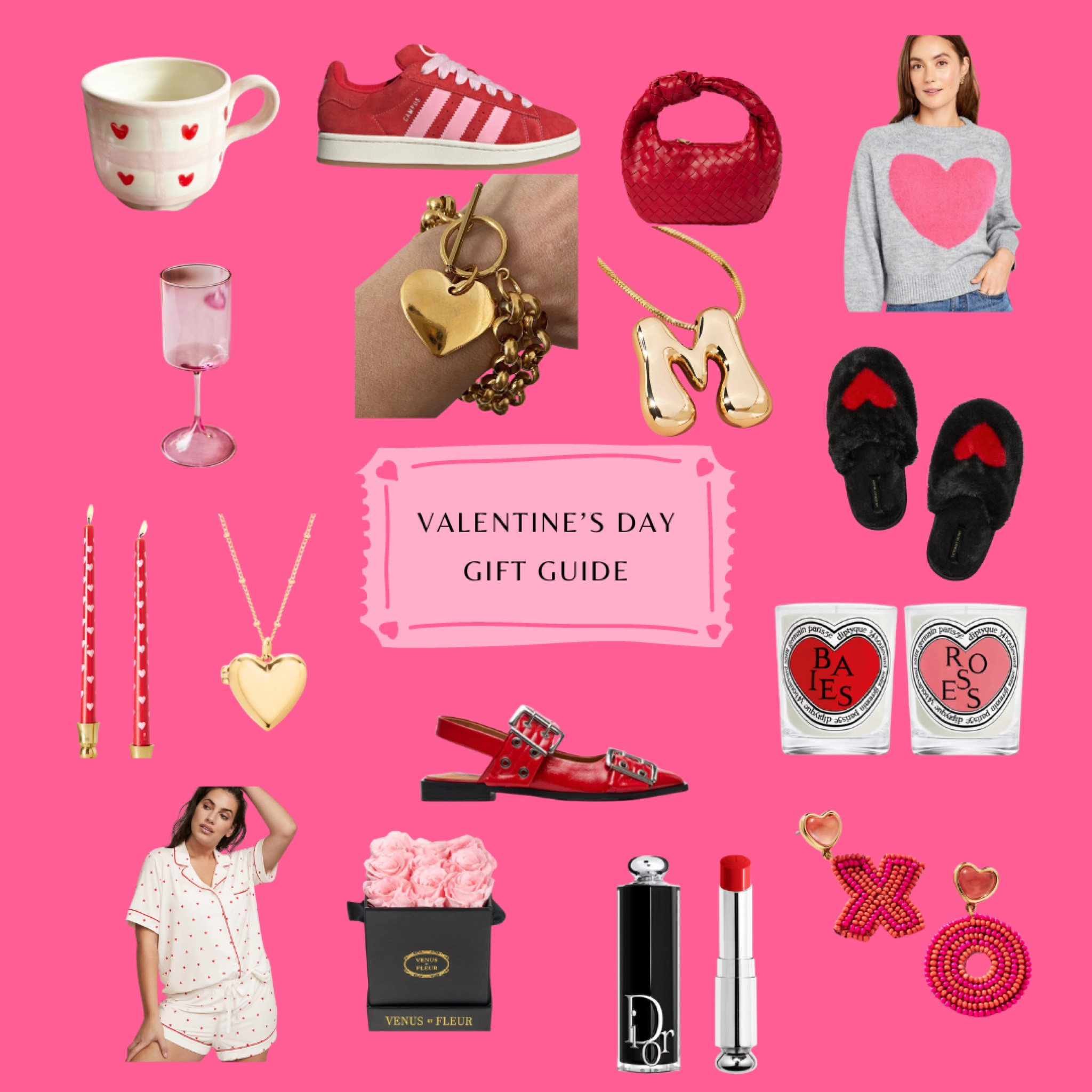 Valentine’s Day, valentines, Valentine’s Day gifts, Valentine’s Day gift guide, gift guide, gift guide for women, candles, dior, Dior lipstick, Anthropologie, earrings, jewelry, accessories, shoes, sneakers, adidas, heart, heart jewelry, initial necklace, slippers, roses, flowers, pajamas, wine glasses, festive, holiday

#LTKshoecrush #LTKGiftGuide #LTKSeasonal
