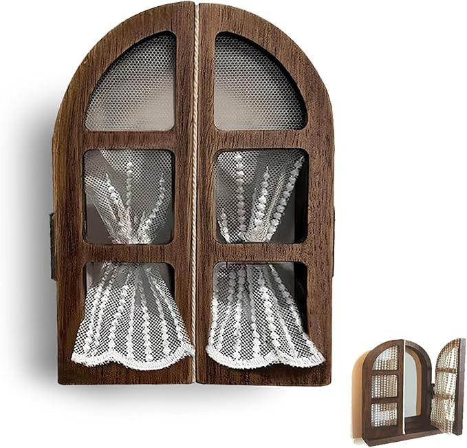 Cute Fairy Door Outlet Cover, Wooden Door Light Switch Cover with Adhesive Tape, Handmade Romanti... | Amazon (US)