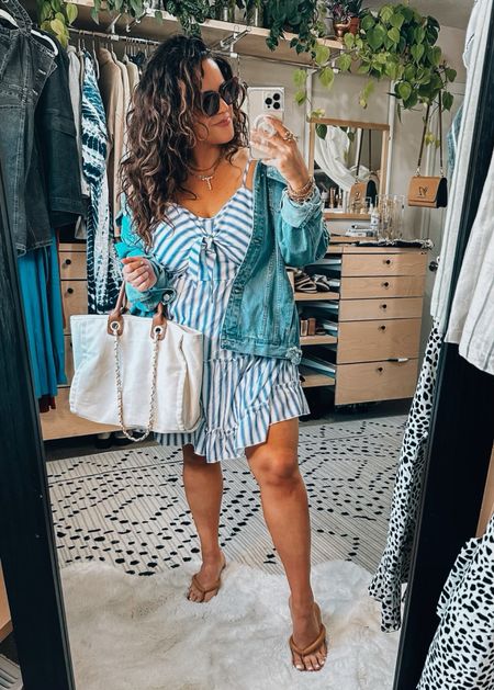 Prime day midsize fashion - size 14

Dress xl (smocked stretchy back bust. Boyfriend denim jacket xl - fave canvas tote - thong comfy sandals tts - Pearl t becklace- chain huggy earrings - twisted snake chain necklace -3 ball ring 

#LTKcurves #LTKstyletip #LTKxPrimeDay