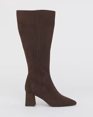 Soprano Block Heel Pointed Knee High Boots - Wide Fit (E) & Curvy Calf | Simply Be | Simply Be (UK)