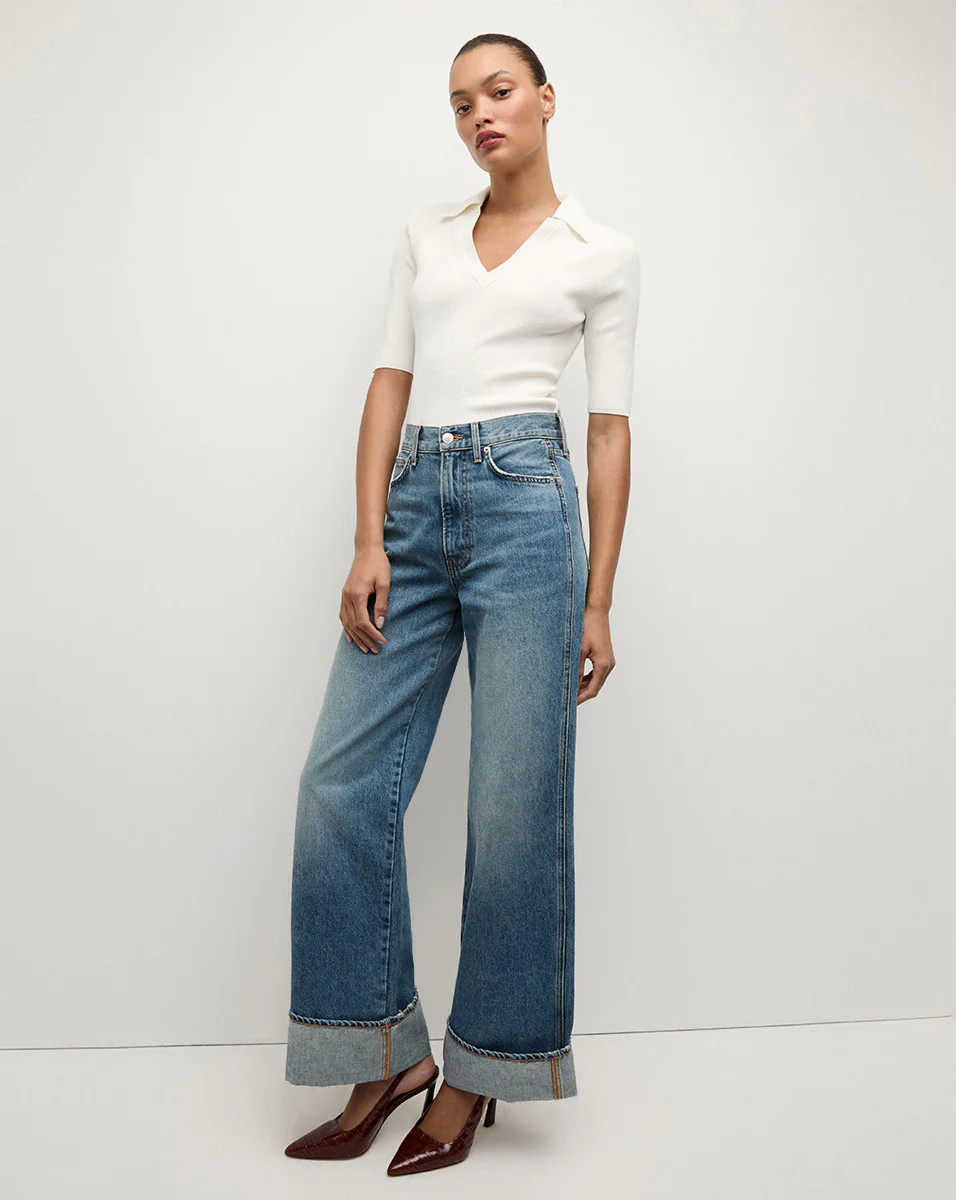 Taylor Cuffed Wide-Leg Jean | Veronica Beard