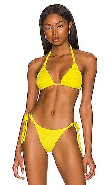 PQ Mila Triangle Bikini Top in Sunshine from Revolve.com | Revolve Clothing (Global)