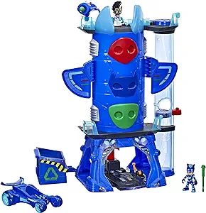 PJ Masks Deluxe Battle HQ Preschool Toy, Headquarters Playset with 2 Action Figures, Cat-Car Vehi... | Amazon (US)
