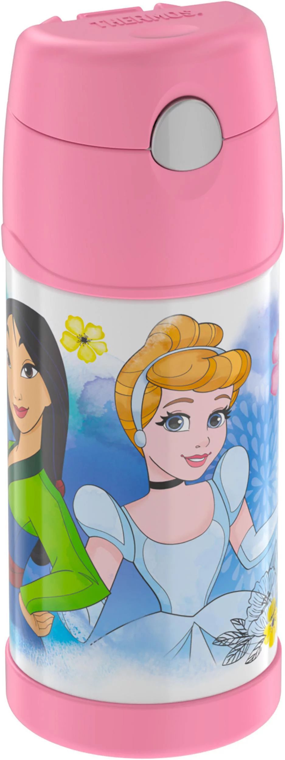 Thermos Vacuum Insulated Stainless Steel 12 Ounce Funtainer with Straw - Disney Princess | Walmart (US)