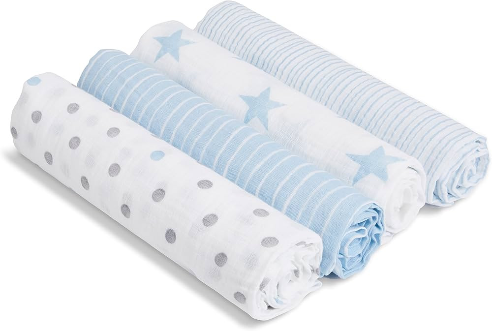 aden + anais Essentials Muslin Swaddle Blankets for Baby Girls and Boys, Newborn Receiving Blanke... | Amazon (US)