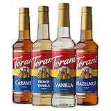 Torani Variety Pack Caramel, French Vanilla, Vanilla & Hazelnut, 25.4 Ounces (Pack of 4) | Amazon (US)