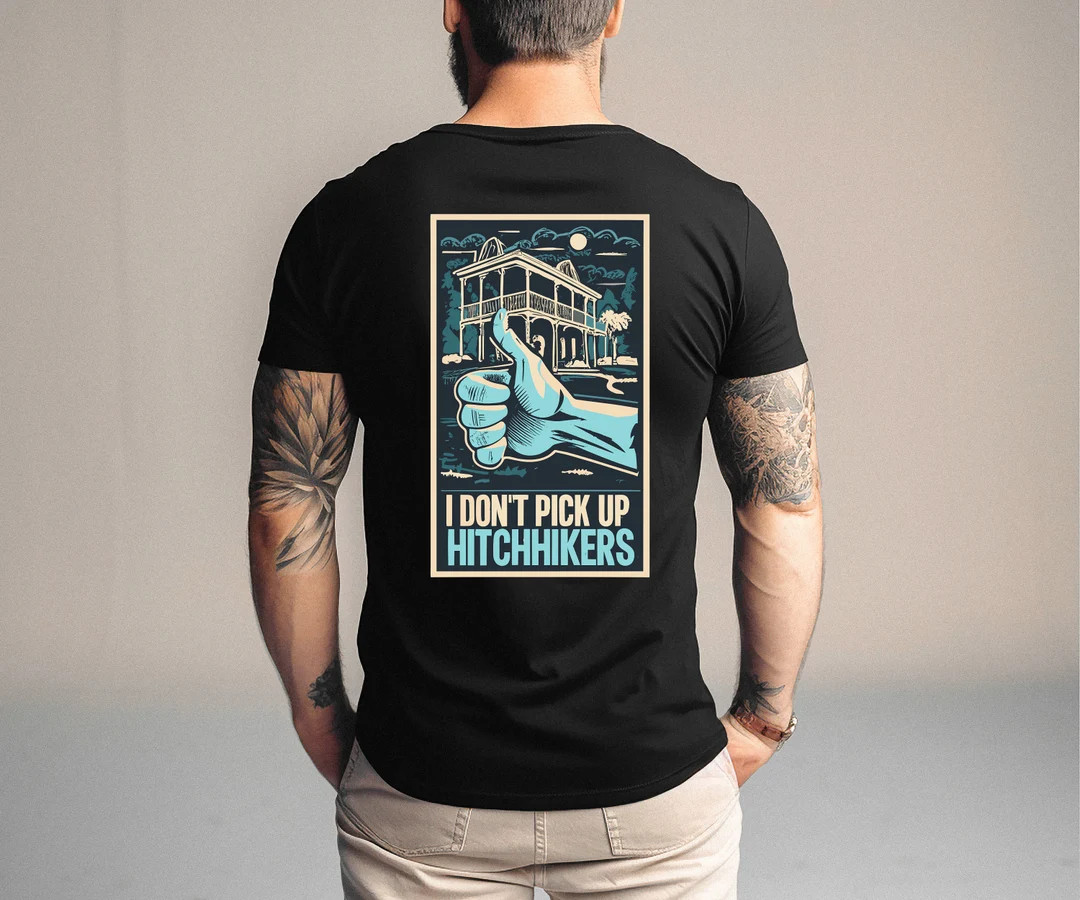 Disney T-shirt for Men Haunted Mansion Disney T-shirt for Men Hitchhiking Ghosts Tee Shirt Men's ... | Etsy (US)