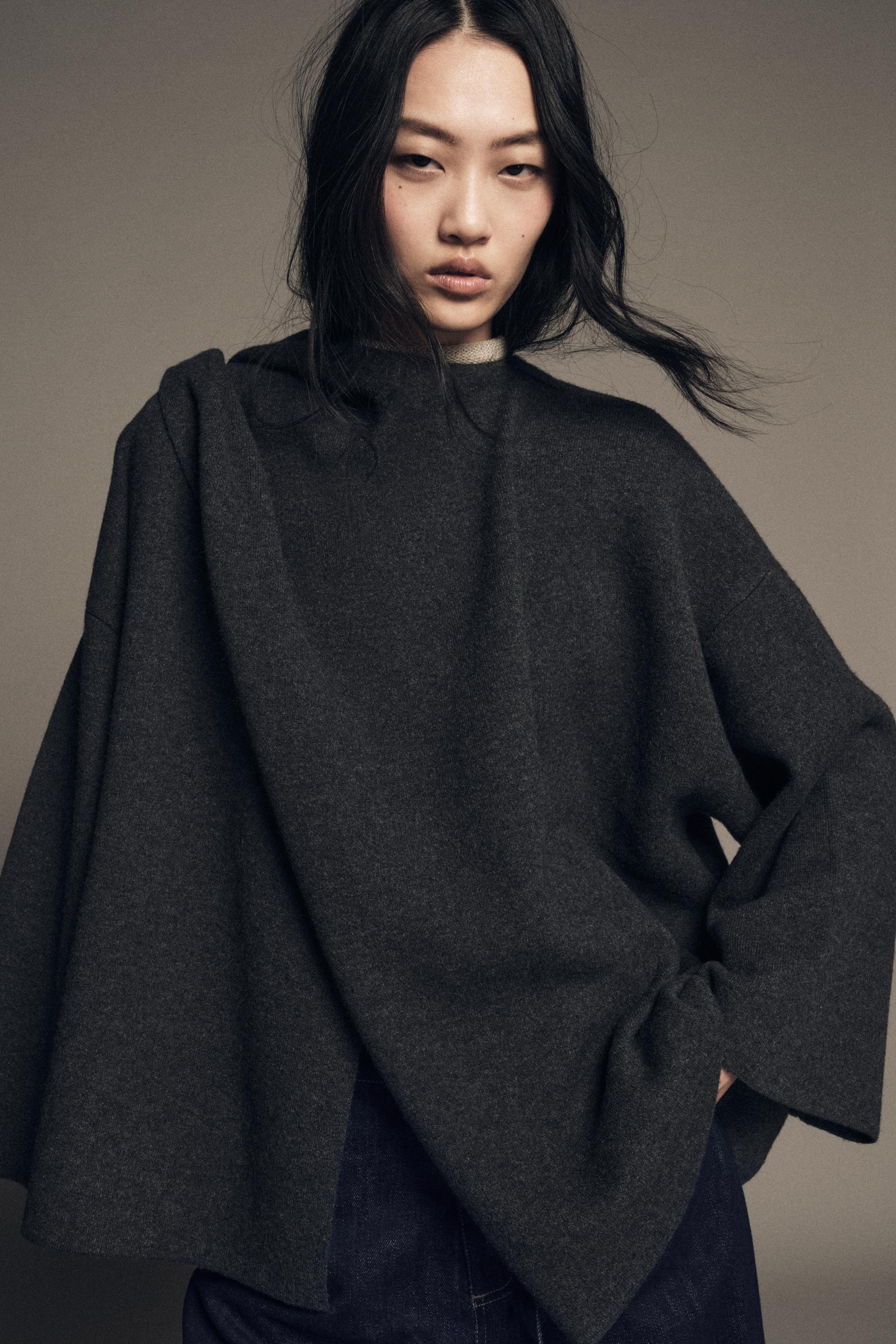 SCARF KNIT CAPE | Zara US