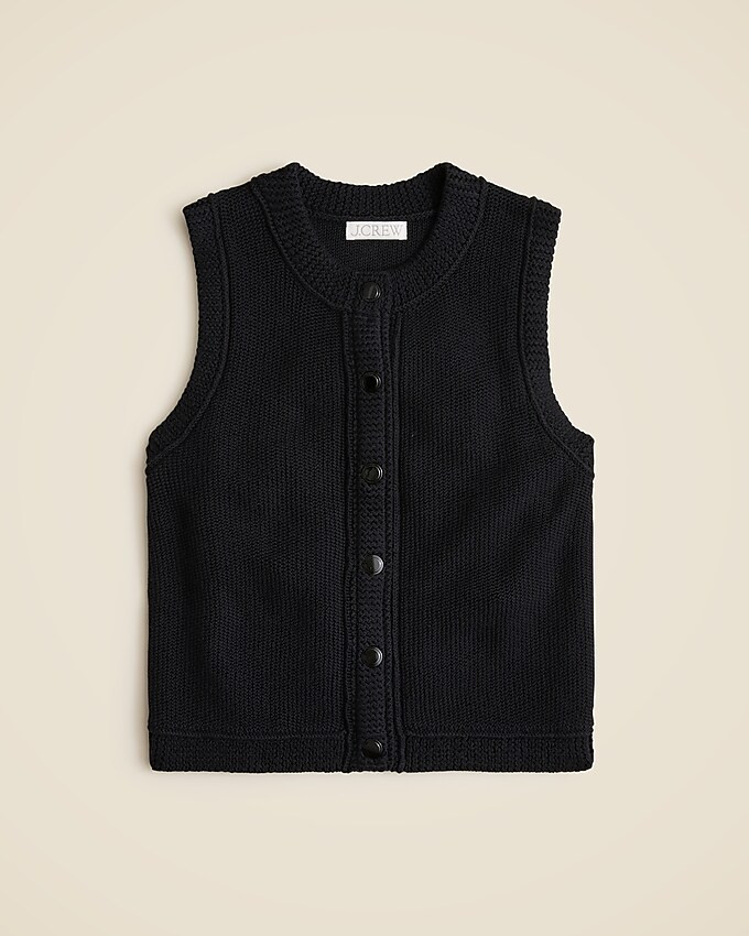 Cropped button-up sweater shell | J. Crew US