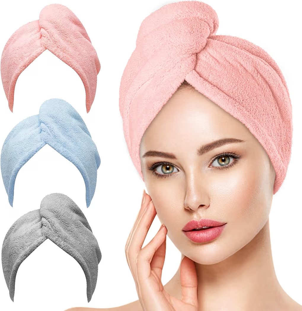 OEAGO Microfiber Hair Towel for Women: Christmas Stocking Stuffers for Women Teen Girls Kids Dryi... | Amazon (US)