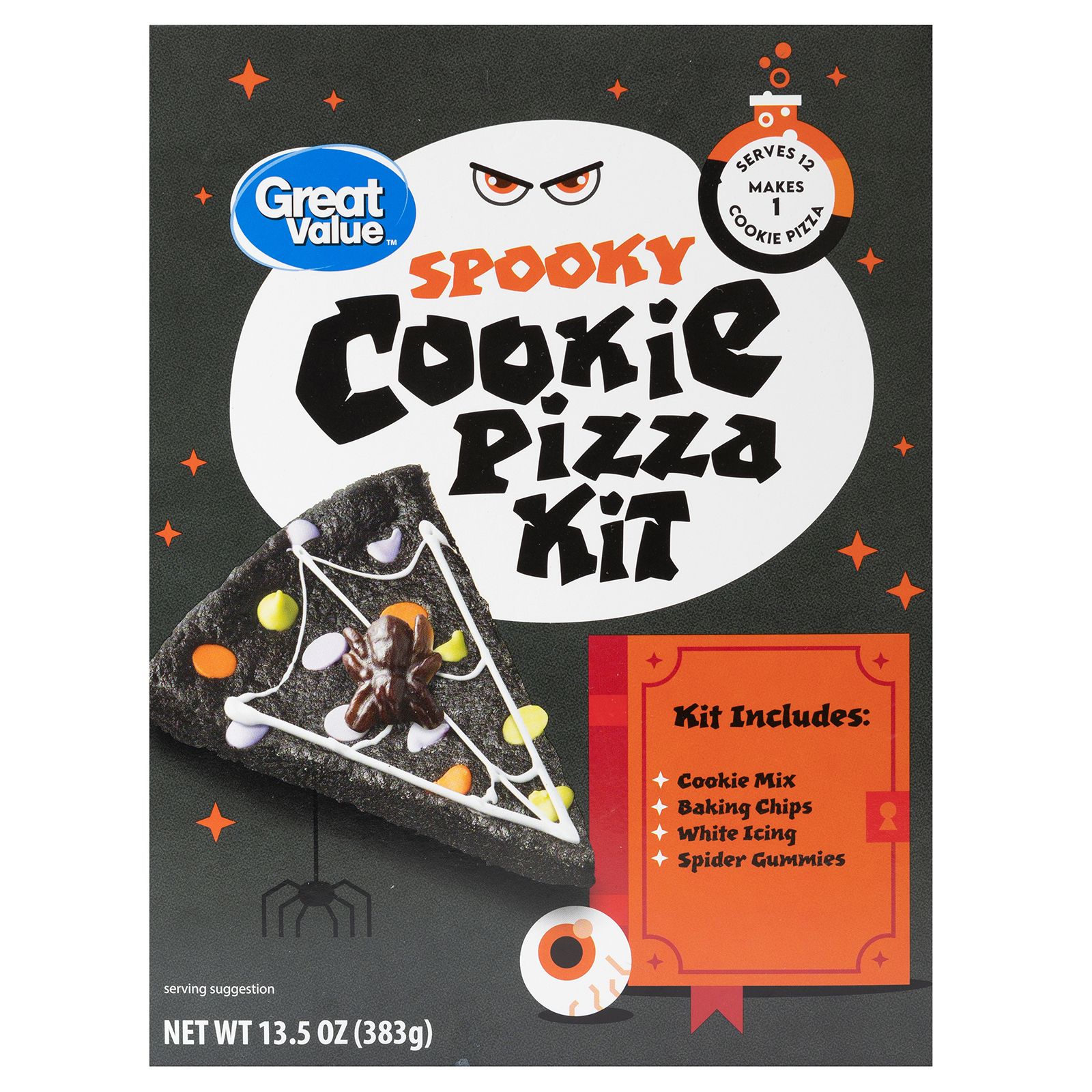 Great Value Spooky Cookie Pizza Kit, 13.5 oz - Walmart.com | Walmart (US)