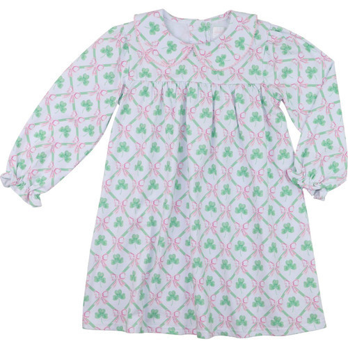 Pink And Green Bow And Shamrock Dress | Cecil and Lou