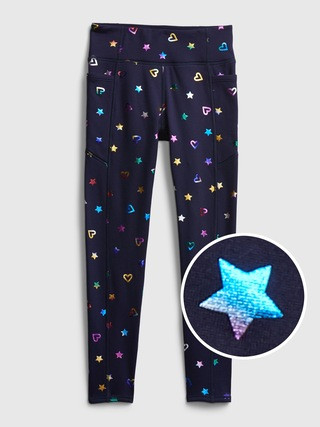 GapFit Kids Printed Cozy Leggings | Gap (US)