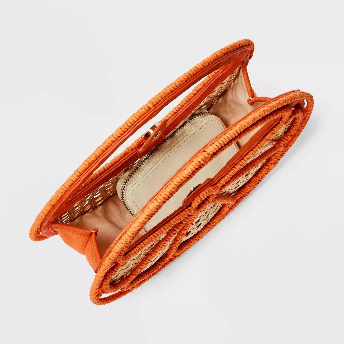 Straw Caning Orange Fruit Tote Bag Clutch - A New Day™ | Target