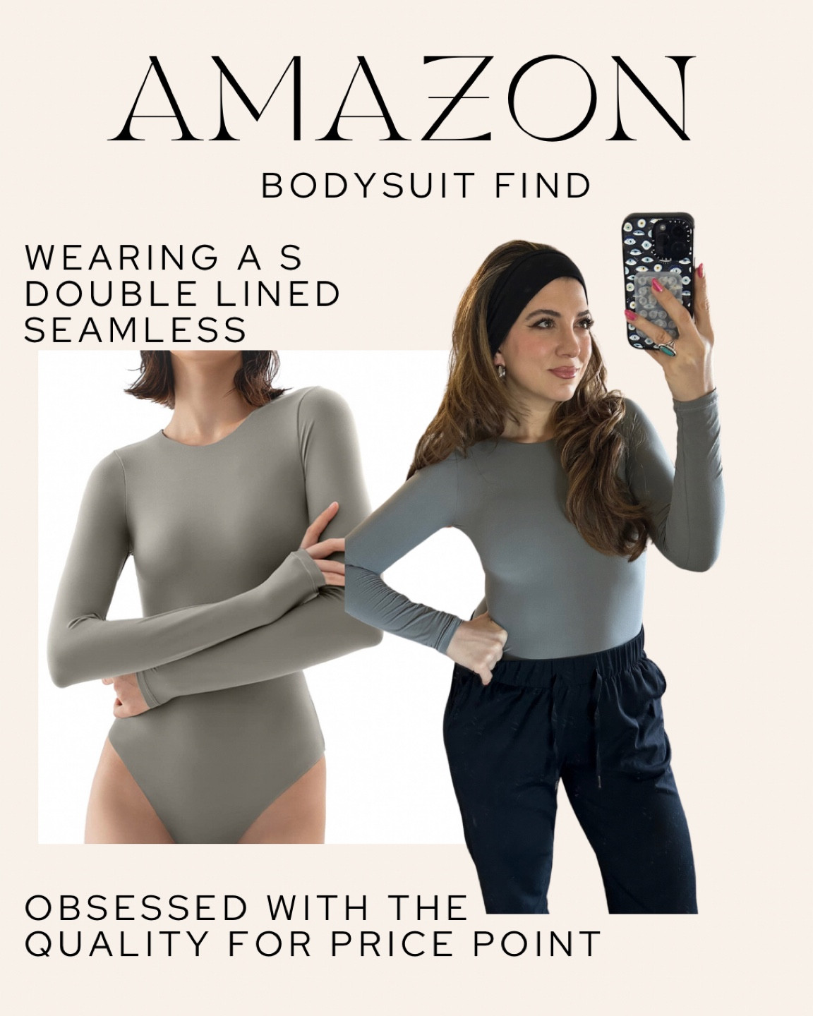 This bodysuit is amazing ! An Amazon basic find that is equivalent to the look and feel of Skims! I’m wearing a small.

#LTKworkwear #LTKunder50 #LTKFind