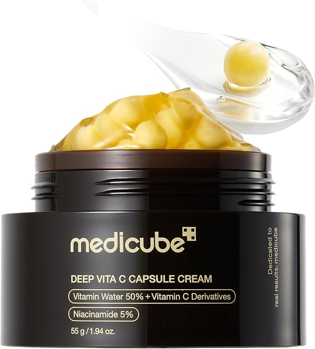 medicube Deep Vitamin C Golden Capsule Face Moisturizer - Liposome Capsules For Wrinkles, Skin Ra... | Amazon (US)
