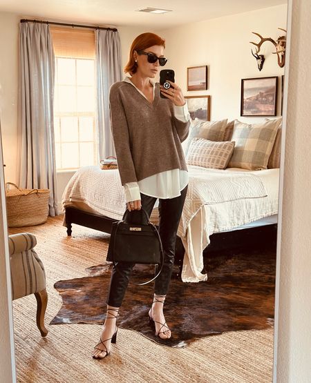 Welcome to New York 🎶🎵 
Headed to NY today for Birdies birthday and the big race weekend. 
I am wearing a super comfortable cashmere sweater set and the pants and sandals I told you about last week. 
This look is elegant and luxe and goes from the plane to dinner 🏆🫶

#LTKU #LTKtravel #LTKworkwear