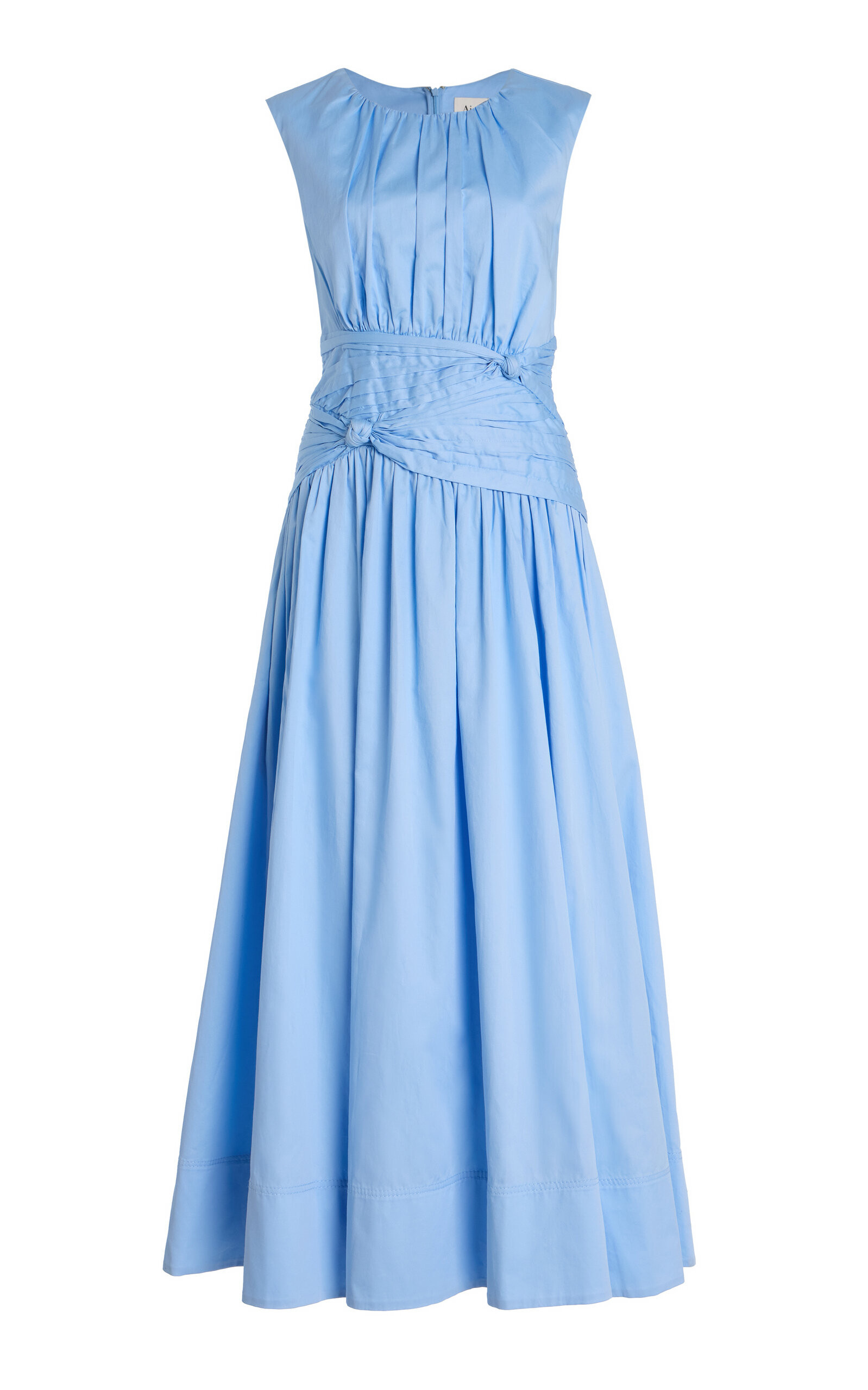Aje - Agatha Knot Waist Midi Dress - Blue - AU 14 - Moda Operandi | Moda Operandi (Global)