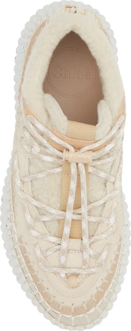 Nama Genuine Shearling Collar Platform Sneaker (Women) | Nordstrom
