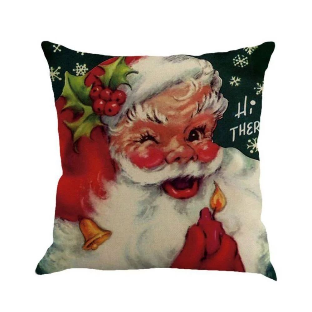 Black Friday Clearance! Sonbest Christmas Santa Merry Christmas Linen Leaning Pillow Pillow Set A... | Walmart (US)