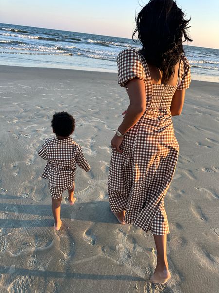 Matching mommy + toddler boy look from show me your MUMU. Brown dress midi puff sleeve gingham

#LTKfamily #LTKbaby #LTKfindsunder100