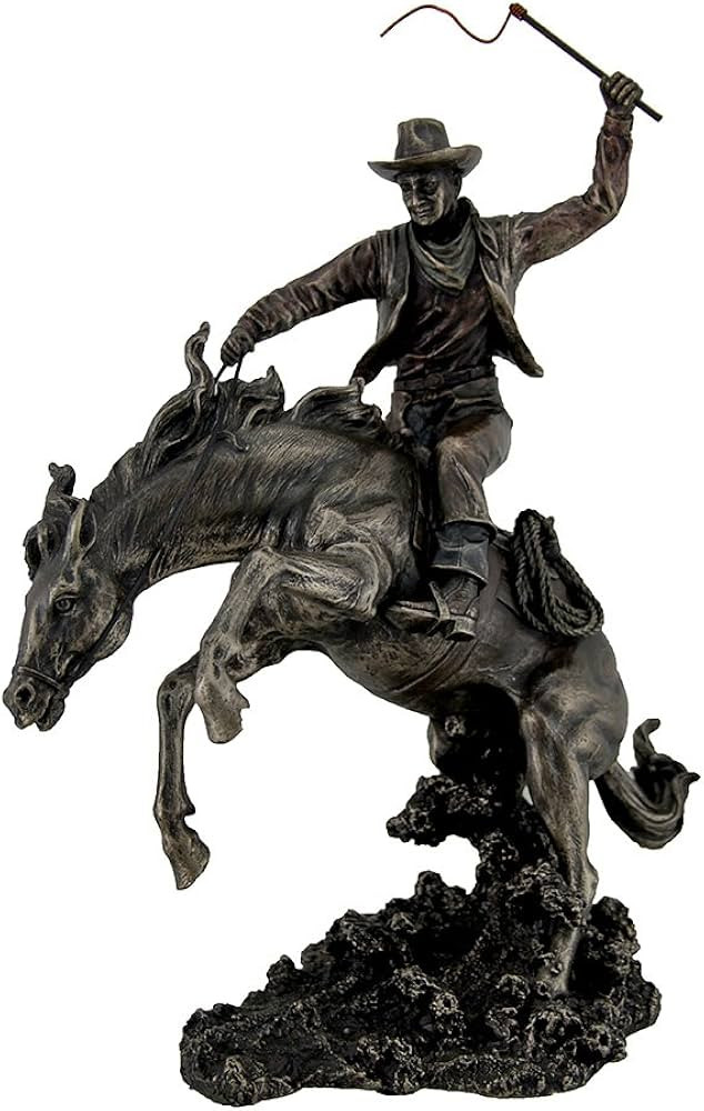 Veronese Design Bronzed Rodeo Cowboy and Bucking Bronco Statue 13 Inches Tall | Amazon (US)