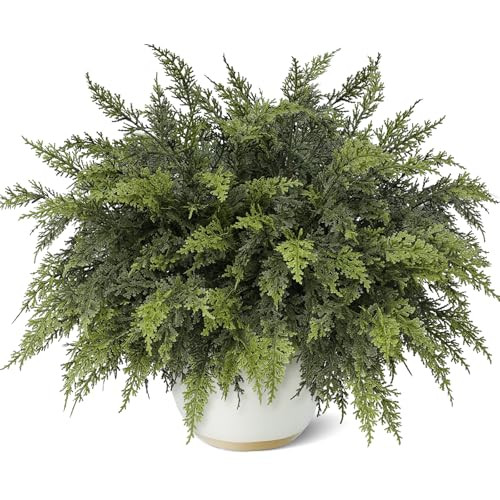 18" Real Touch Cedar Branches -12 Pcs, Artificial Christmas Cedar Branch Realistic Fake Pine Pick... | Amazon (US)