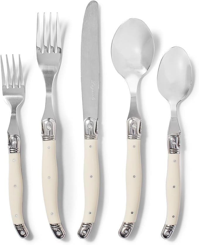 Sur La Table Café Flatware, 20-Piece Set, Ivory | Amazon (US)