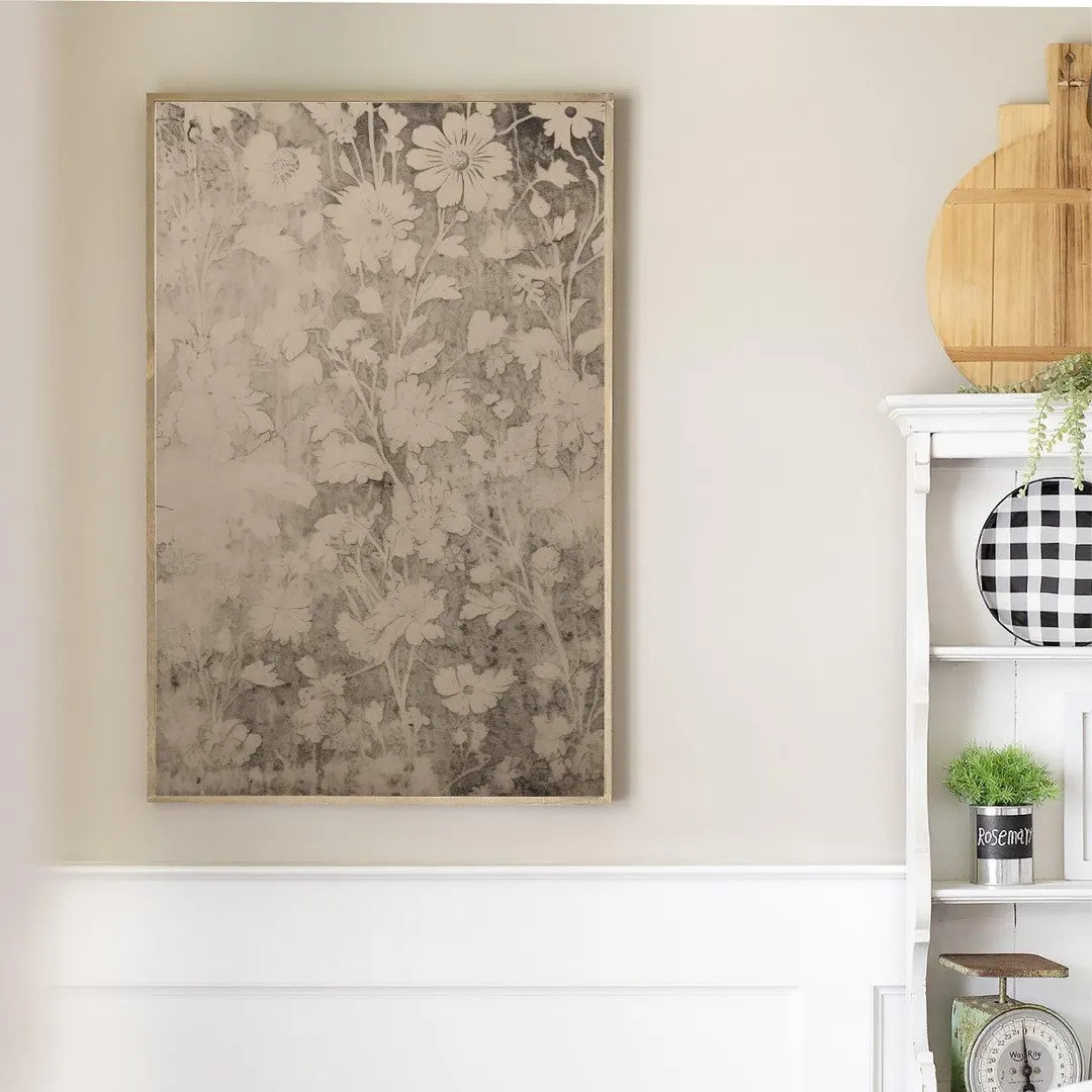 Moody Floral Layering Sign Canvas Printed Sign - Etsy | Etsy (US)