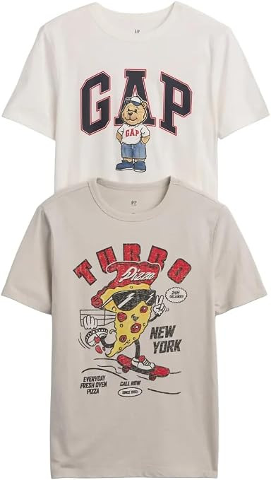 GAP Boys' Short Sleeve Graphic Tee 2-Pack | Amazon (US)