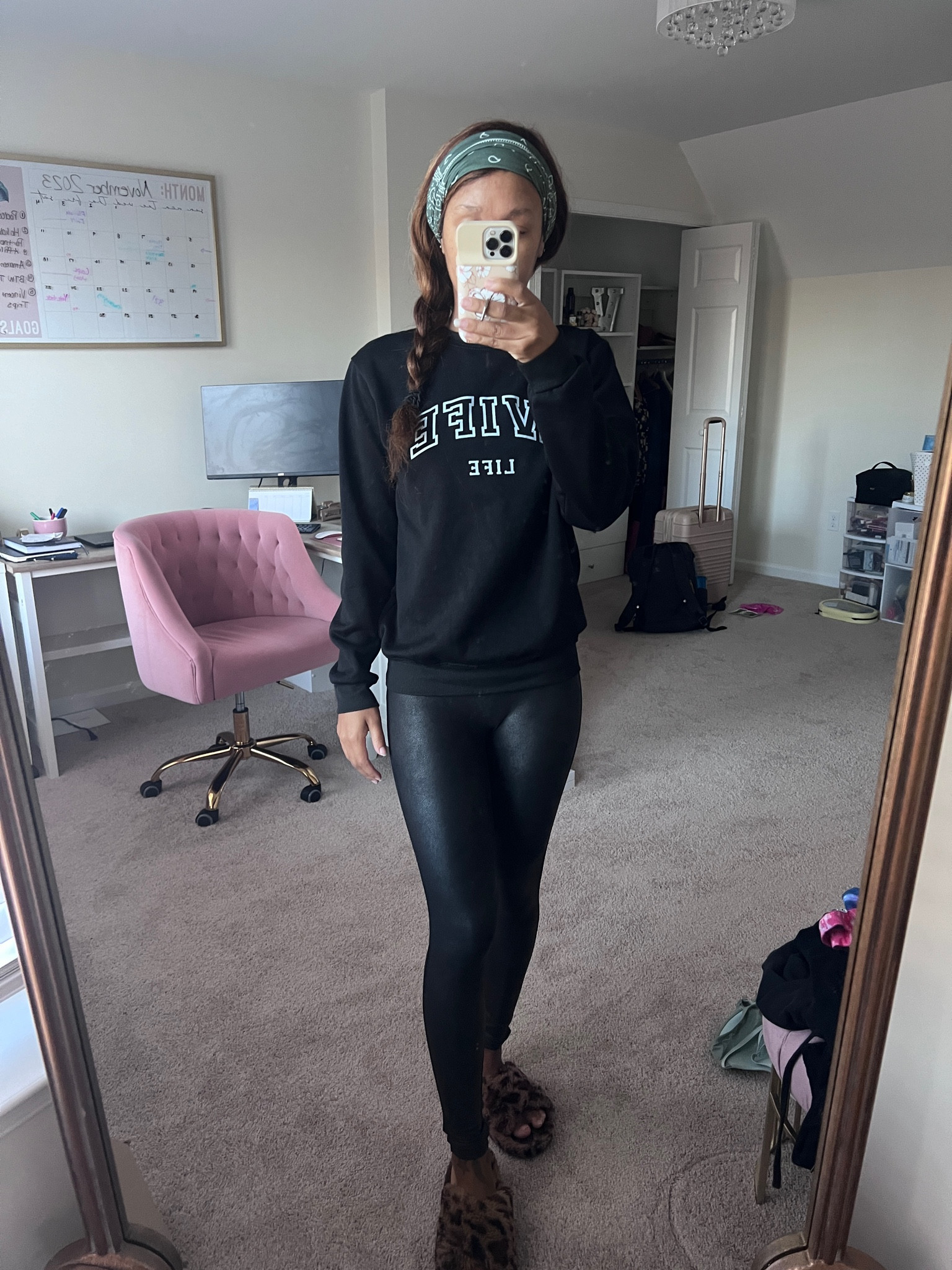 Casual Fall Outfit | cleaning outfit | outfit for errands | fleece leggings | spanx | graphic sweatshirt 

#LTKstyletip #LTKfindsunder50