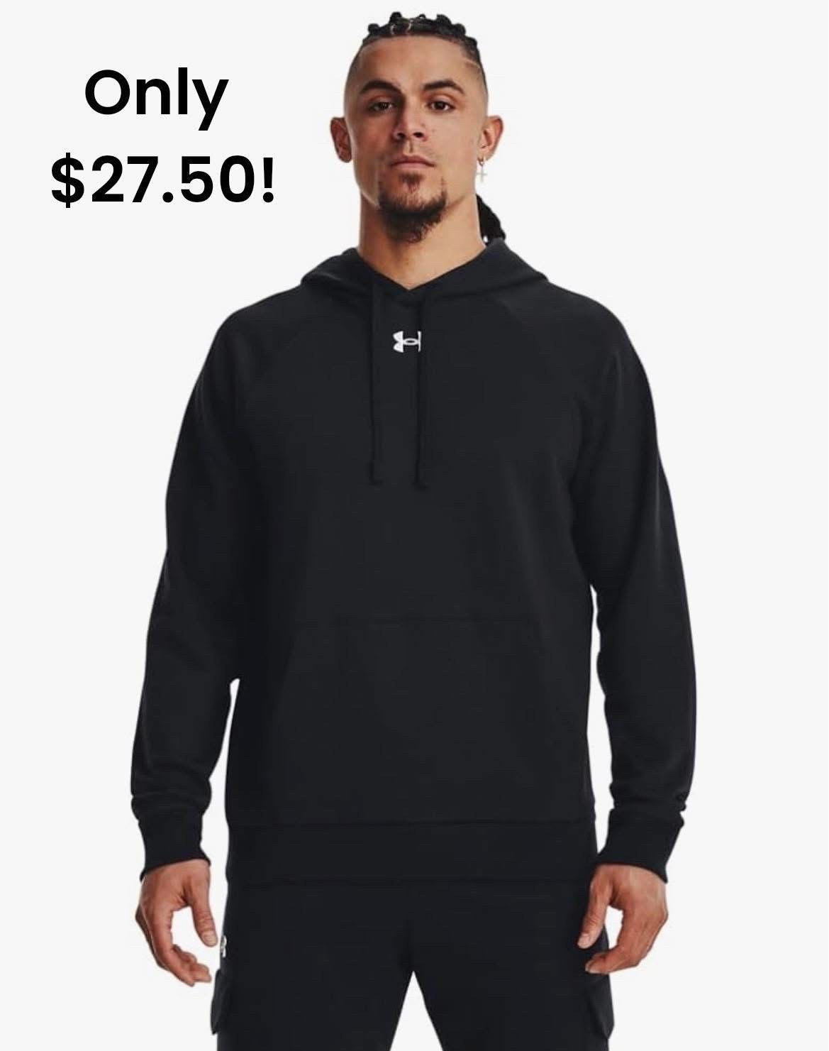 Back on sale!! Amazon has the Black Under Armour Men's Rival Fleece Hoodie down to only $27.50 in all sizes today, with some tall sizes even included! Excellent deal, as this best seller normally retails for $55! Great deal for teens and adults. (A few other colors have markdowns also!)

#LTKMens #LTKActive #LTKSaleAlert