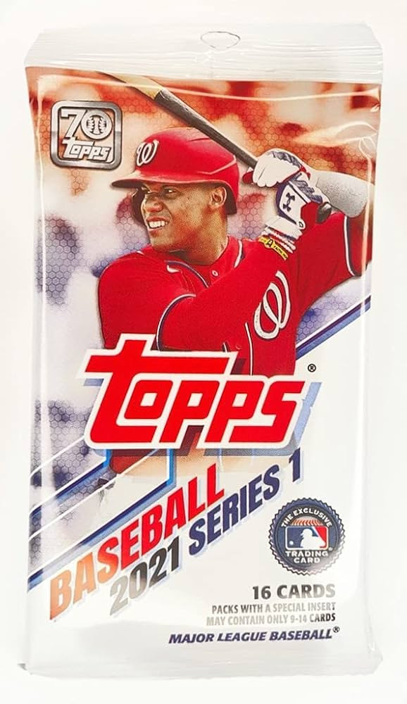Topps 2021 Series 1 Major League Baseball Cards | 16 Cards in A Factory Sealed Retail Pack | 70th... | Amazon (US)