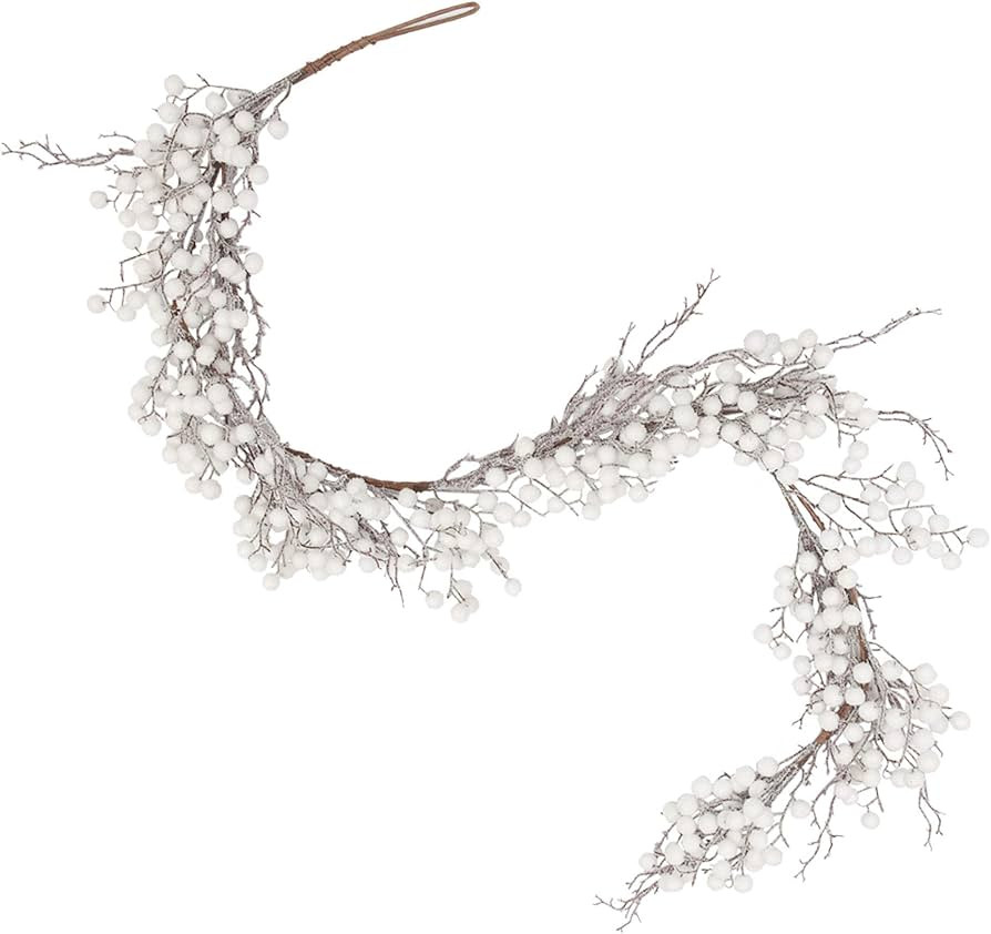6 Feet Artificial Christmas Garland White Berry Garland | Amazon (US)