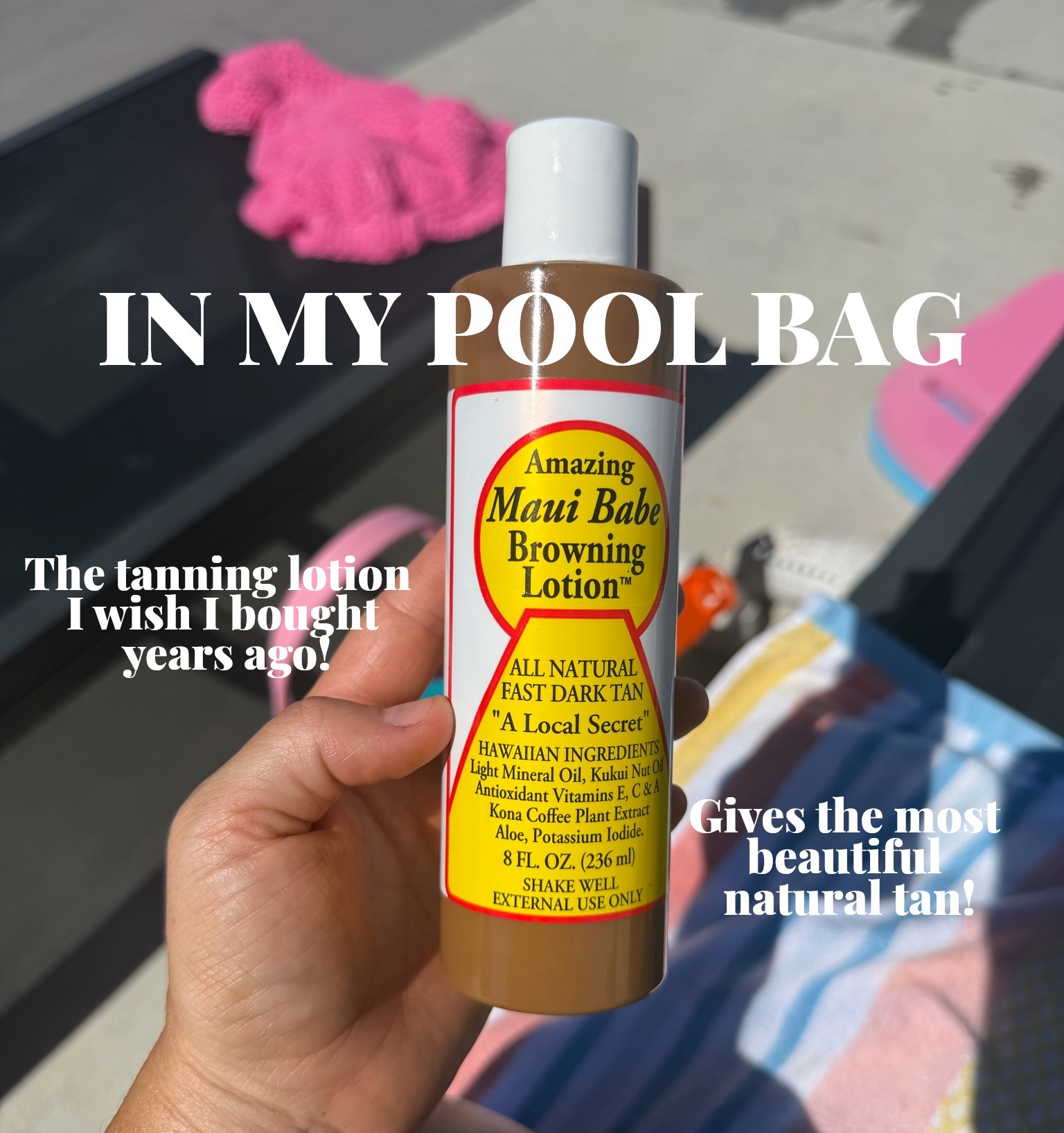 The tanning lotion I wish I bought years ago! #pool #tanning #tanninglotion #poolbag #tan #mom #momlife

#LTKPetite #LTKSwim #LTKmomlife