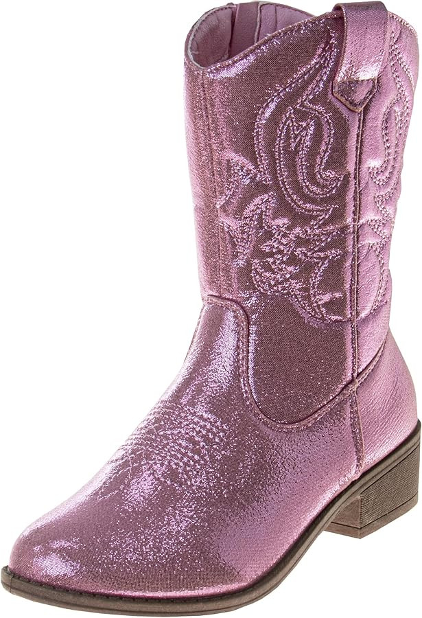 Glitter Cowboy Boots - Mid Calf Western Shoes (Little Kid - Big Kid) | Amazon (US)