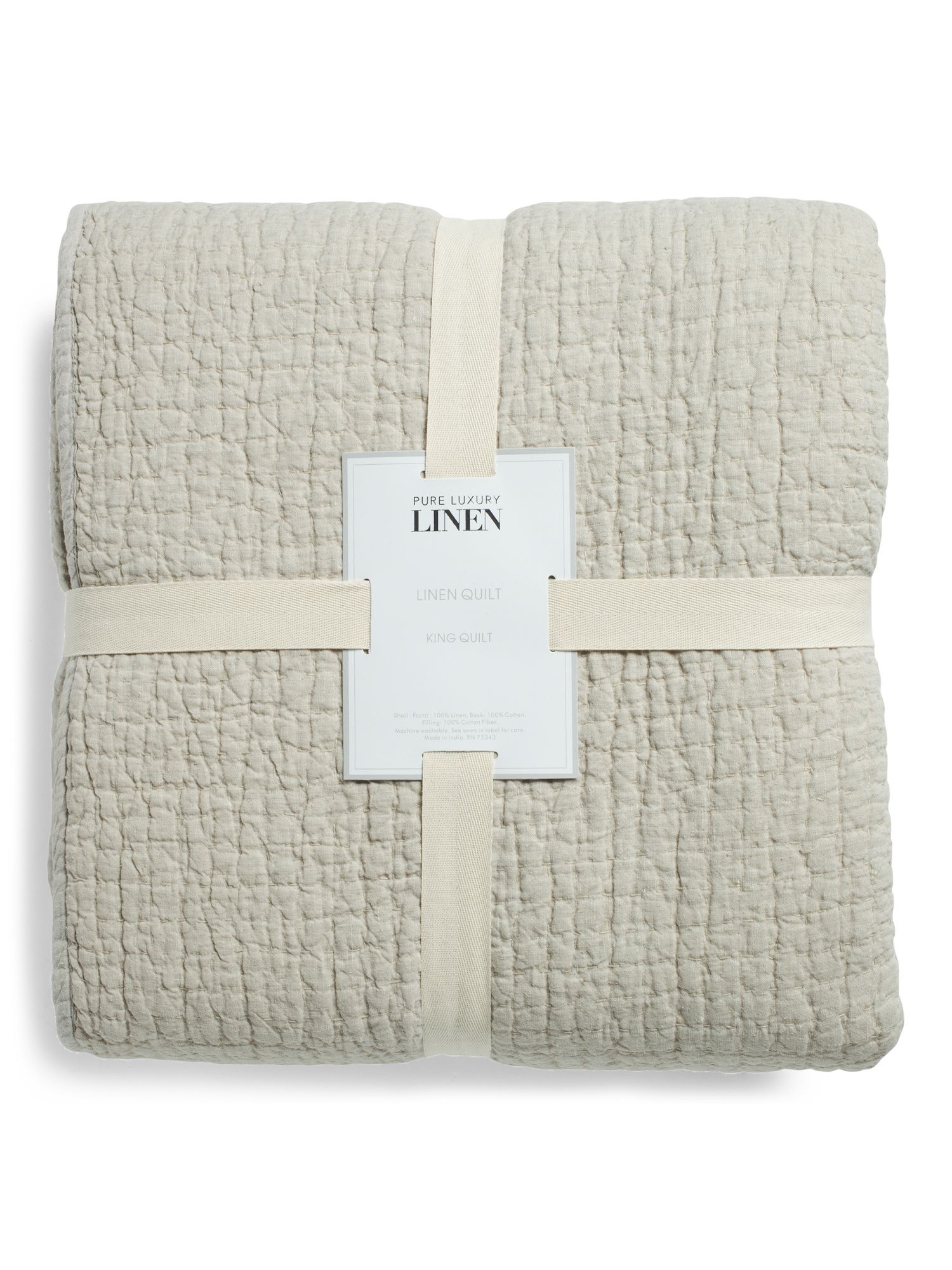 Textured Linen Blend Quilt | TJ Maxx