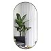 QDSSDECO Oval Mirror for Bathroom, 20" x 40" Wall Mirrors with Brushed Metal Frame, Hang Horizontally or Vertically | Amazon (US)