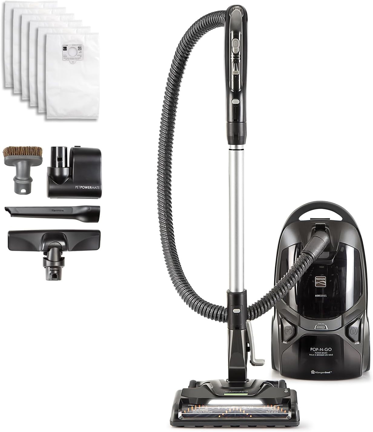 Kenmore 600 Series Bagged Canister Vacuum with Hair Eliminator Brushroll | Amazon (US)