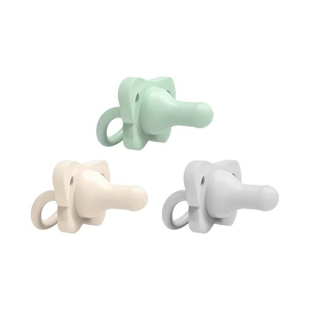 Dr. Brown’s®  HappyPaci™ 100% Silicone Baby Pacifier, Contoured One-Piece Design, Cool Gray/... | Walmart (US)