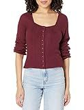 Lucky Brand Women's Square Neck Pointelle Button Front Top | Amazon (US)