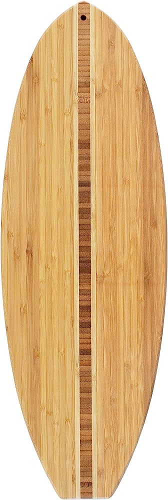 Totally Bamboo Surfboard Shaped Bamboo Wood Cutting Board and Charcuterie Serving Board, 23" x 7-... | Amazon (US)
