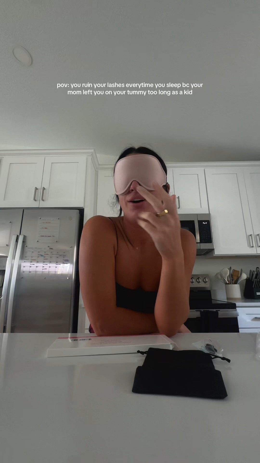 Sleep mask for tummy sleepers with lashes 💕

#LTKBeauty #LTKFindsUnder50 #LTKSaleAlert